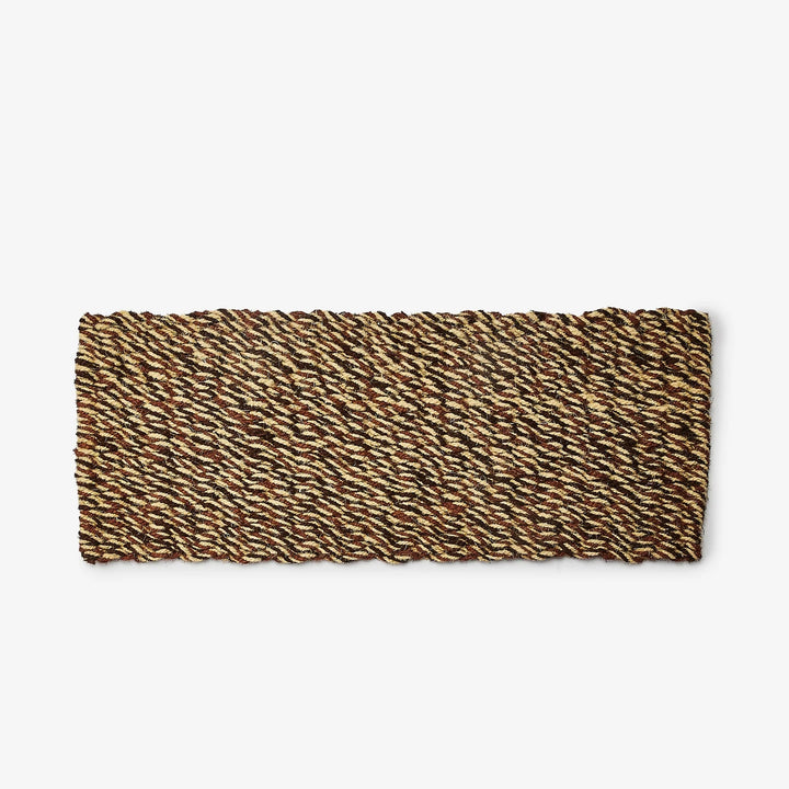 BONNIE AND NEIL WOVEN BROWN DOOR MAT: LONG