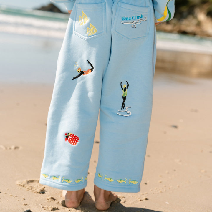 SPICY DUGONG KIDS BLUE CRUSH TRACKSUIT PANTS