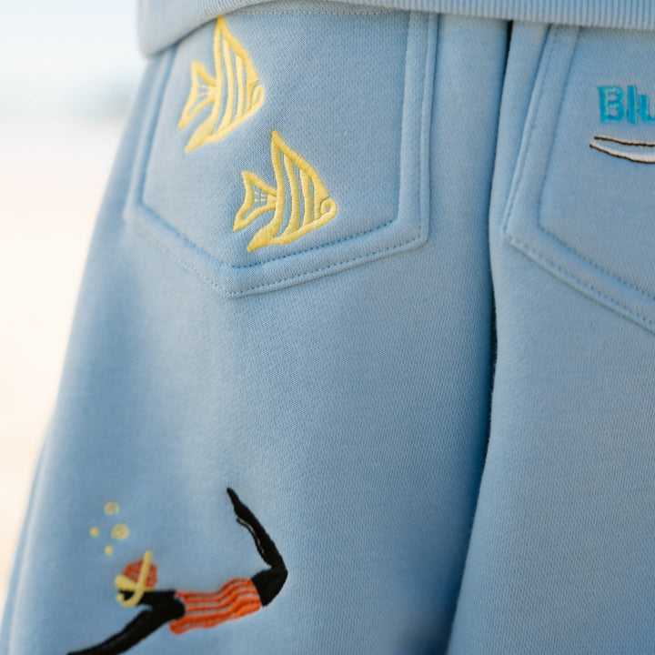 SPICY DUGONG KIDS BLUE CRUSH TRACKSUIT PANTS