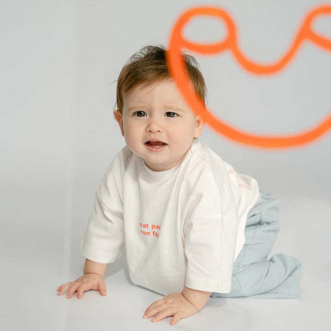 LENN LABEL PASTA TEE: WHITE