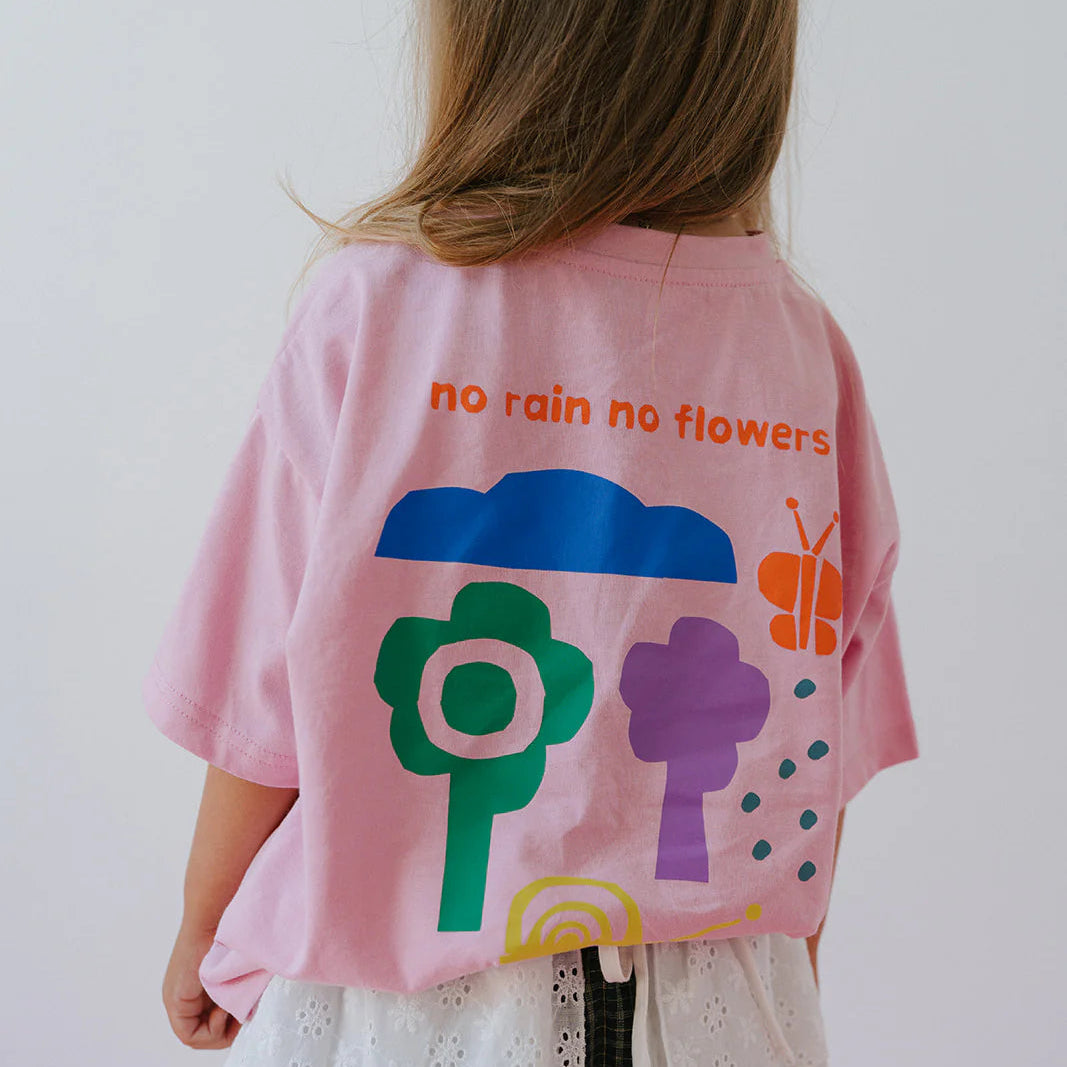 LENN LABEL NO FLOWERS TEE: PINK