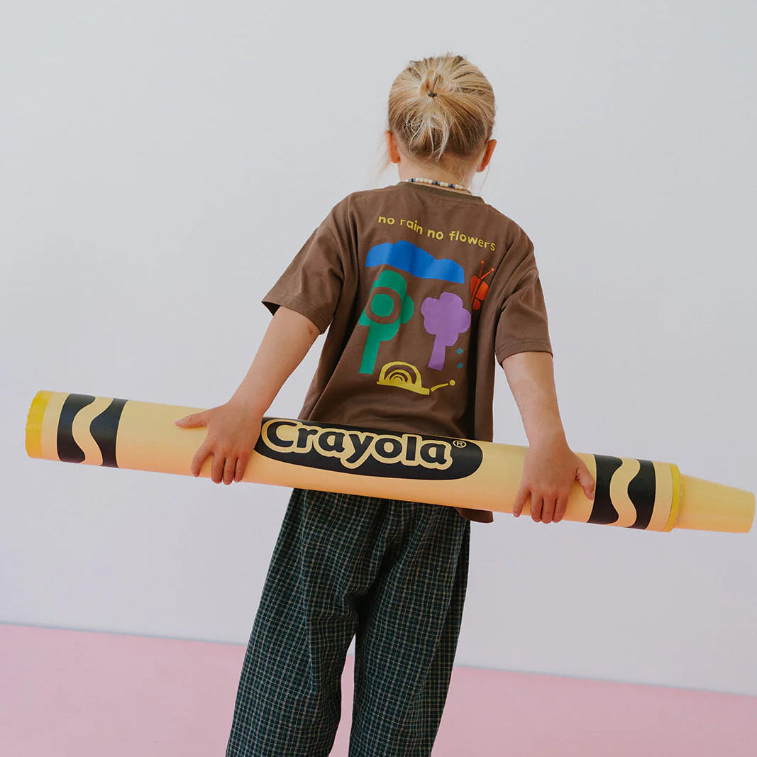 LENN LABEL NO FLOWERS TEE: BROWN