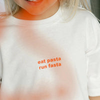 LENN LABEL PASTA TEE: WHITE