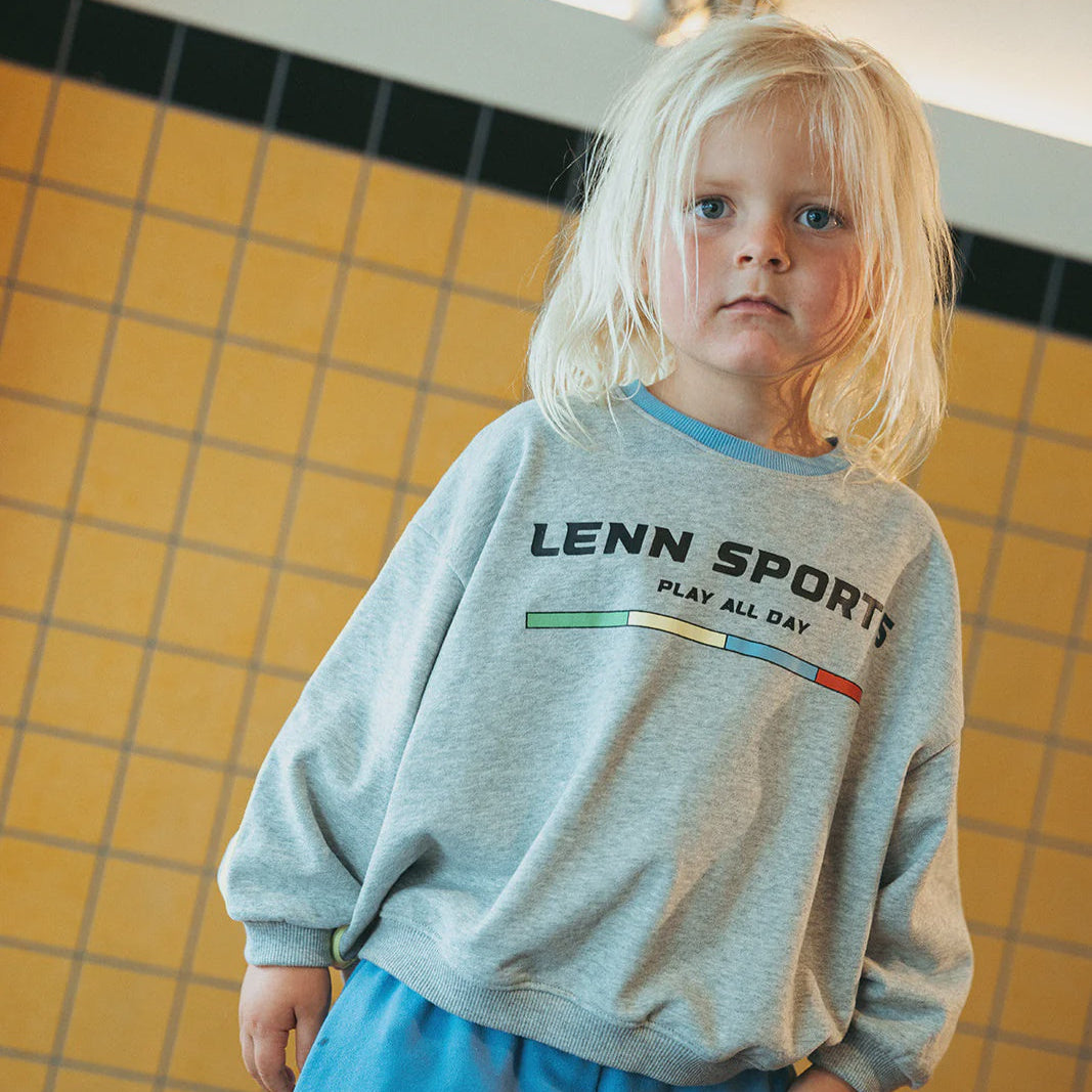 LENN LABEL SPORTS PULLOVER: GREY