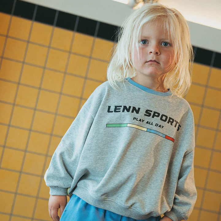 LENN LABEL SPORTS PULLOVER: GREY