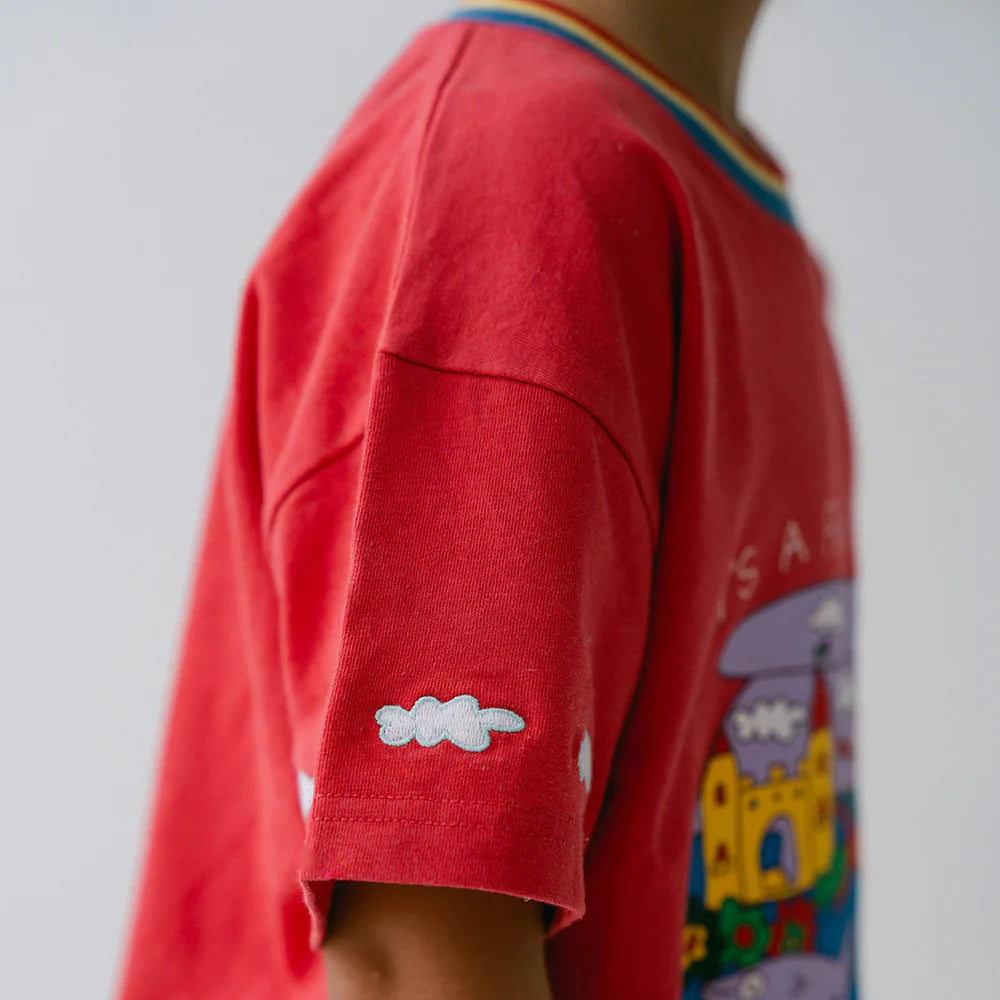 SPICY DUGONG KIDS FISH LIFE TEE: RED