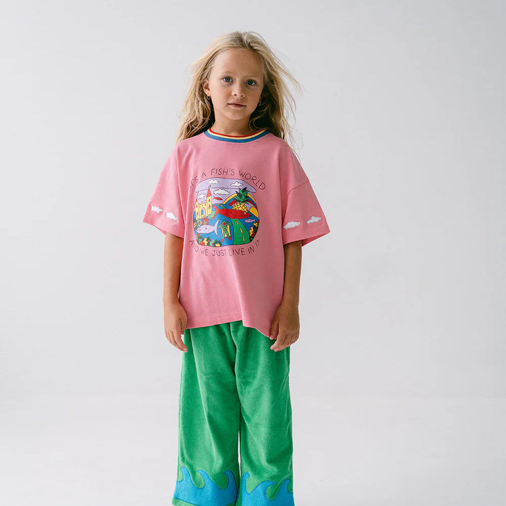 SPICY DUGONG KIDS FISH LIFE TEE: PINK