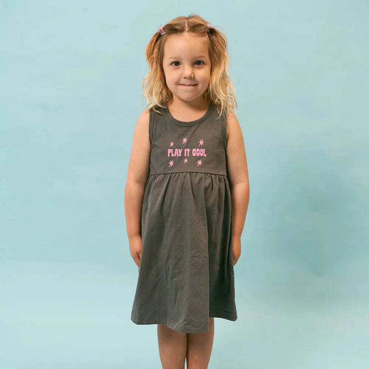 LENN LABEL PLAY IT COOL DRESS: CHARCOAL