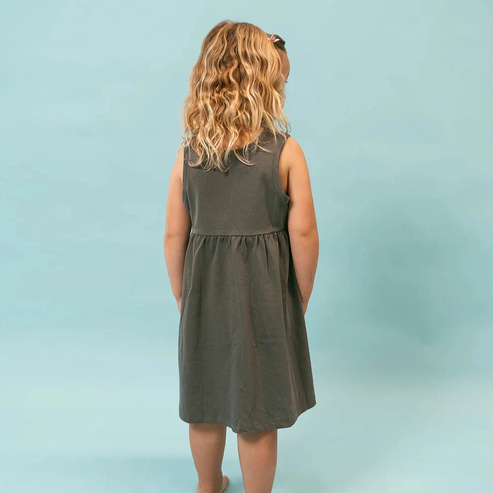 LENN LABEL PLAY IT COOL DRESS: CHARCOAL