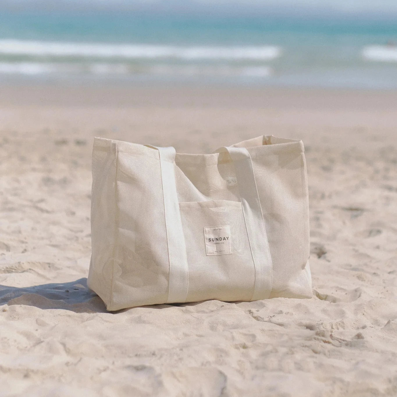 SUNDAY SUPPLY CO MESH BEACH BAG: DUNES