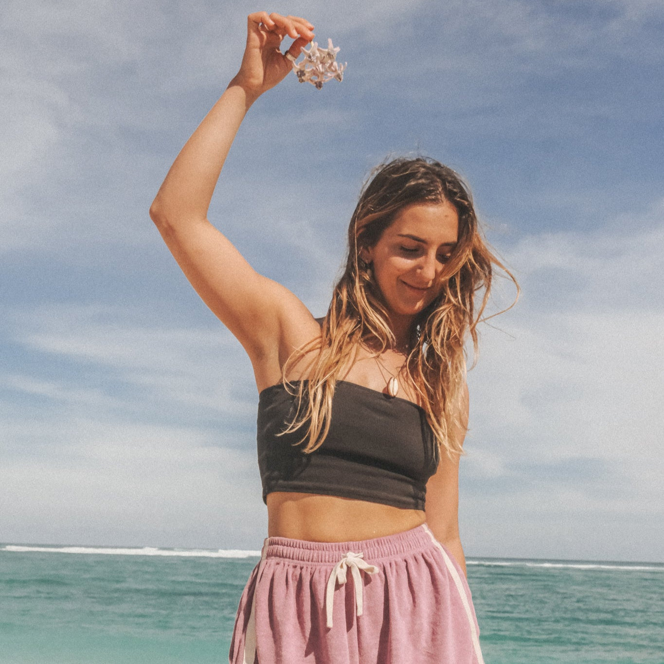 ATMOSEA TERRY TOWELLING SHORT: JACARANDA PURPLE