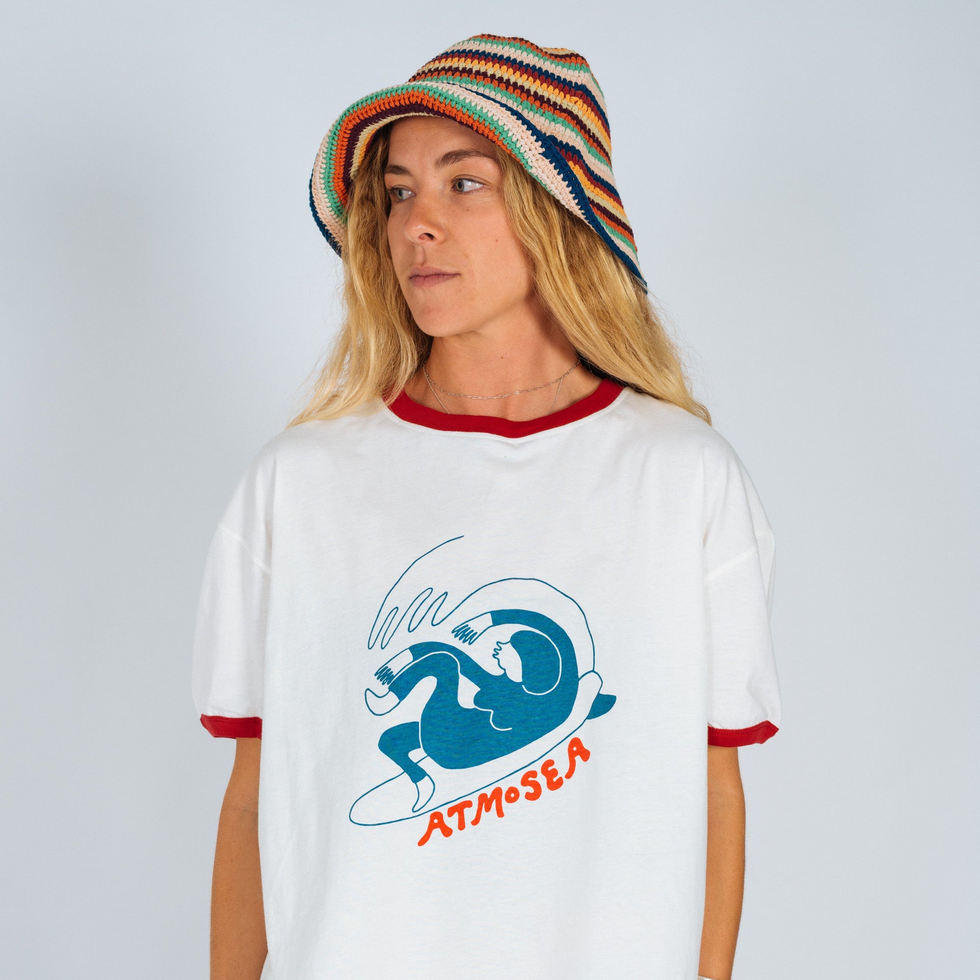 ATMOSEA CROCHET HAT: VINTAGE RAINBOW