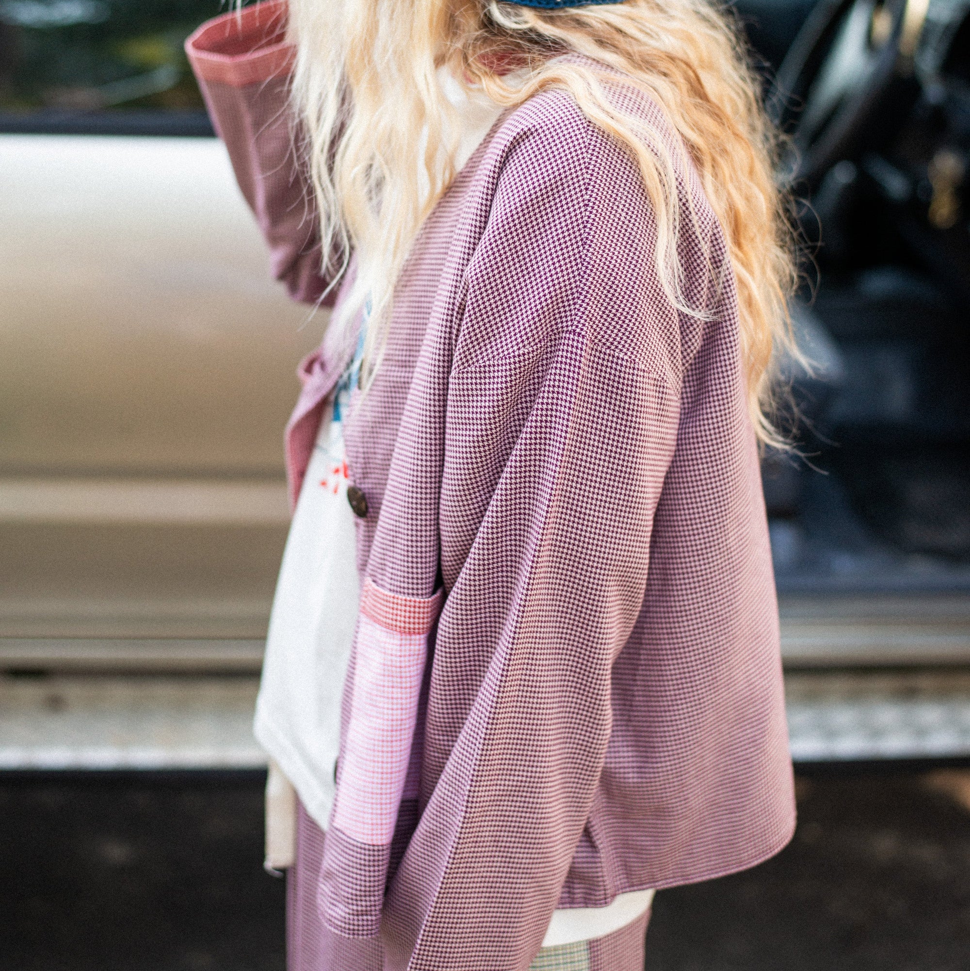 ATMOSEA PATCHWORK OVER SHIRT: HOUND TOOTH