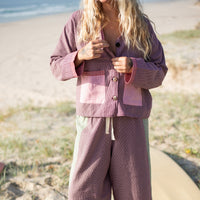 ATMOSEA PATCHWORK OVER SHIRT: HOUND TOOTH