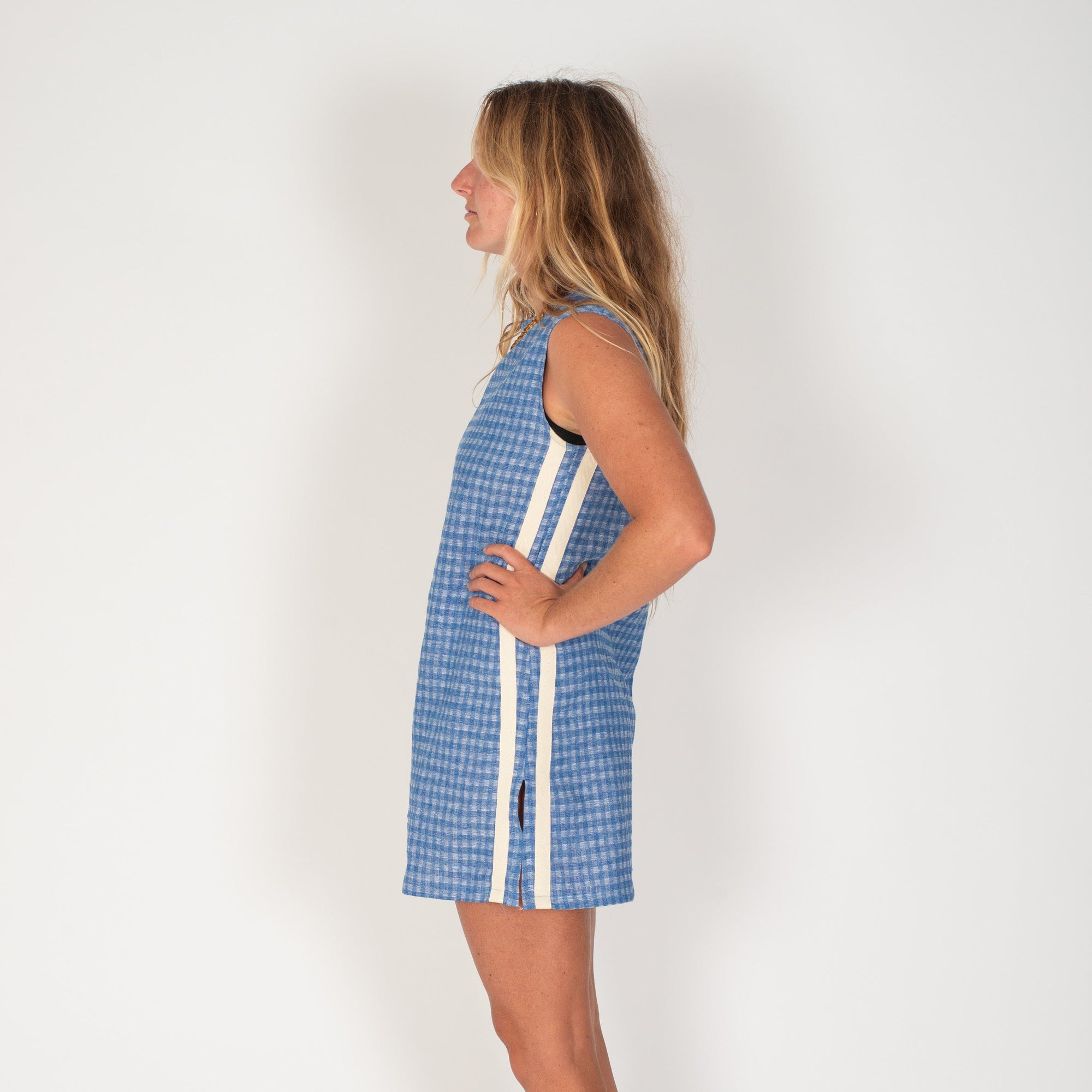 ATMOSEA SPORTY DRESS: BLUE GINGHAM