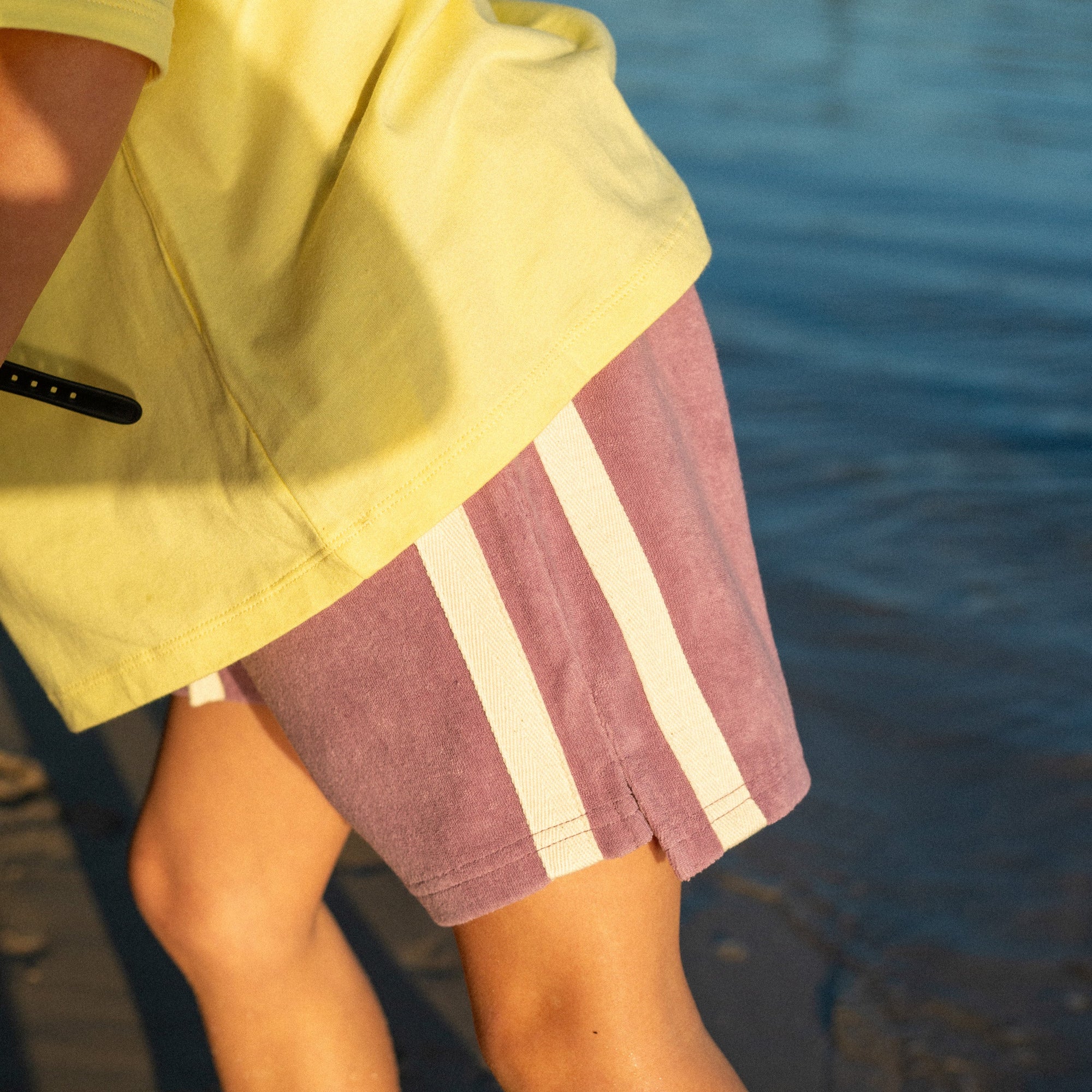 ATMOSEA MINI TERRY SHORT: JACARANDA PURPLE