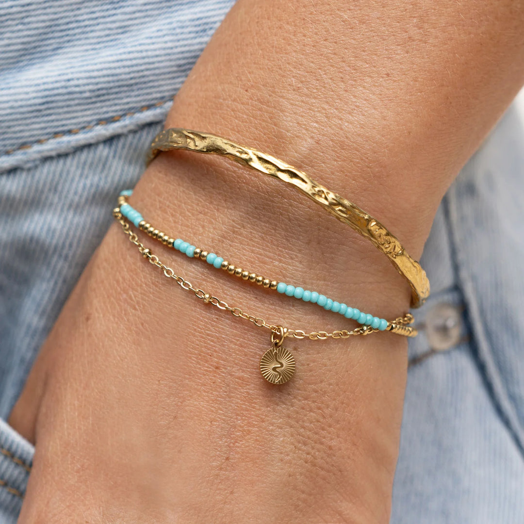 ARMS OF EVE COBRA GOLD BRACELET: OCEAN