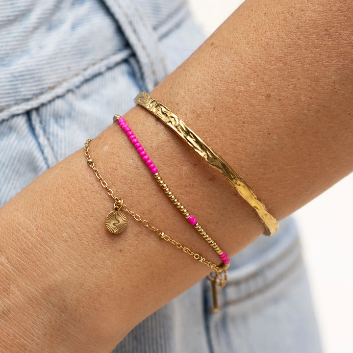 ARMS OF EVE COBRA GOLD BRACELET: BERRY