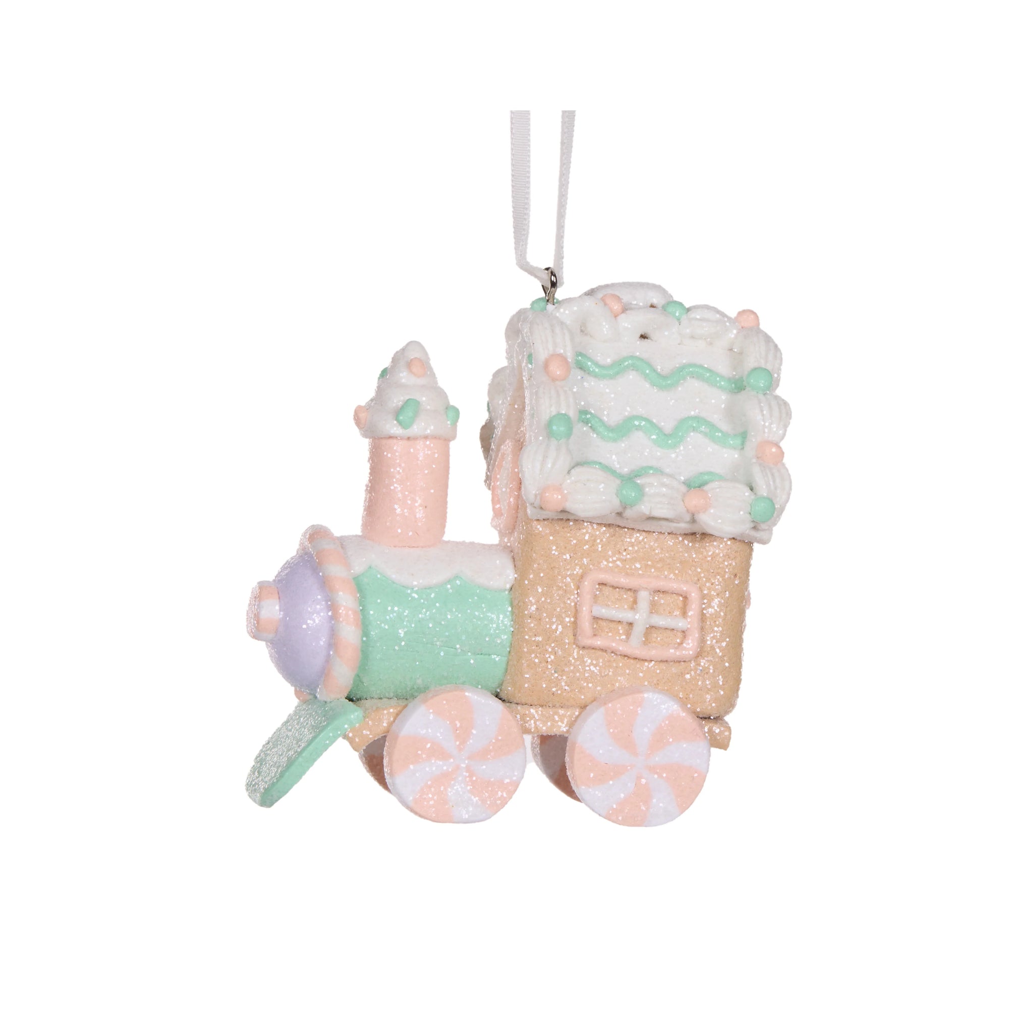 PASTEL GINGERBREAD HANGING TRAIN