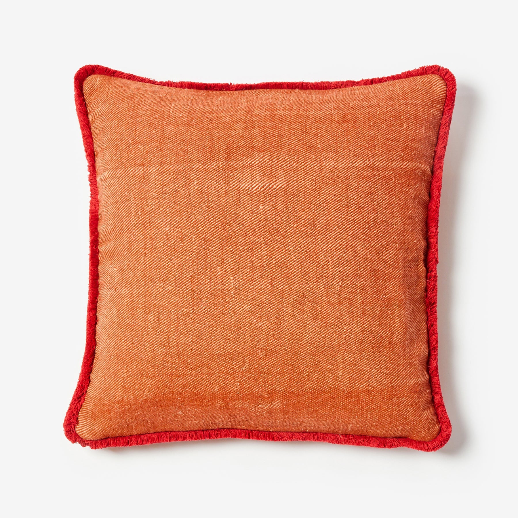 BONNIE AND NEIL LINEN/ COTTON LEVAN CUSHION: RED/ 60CM