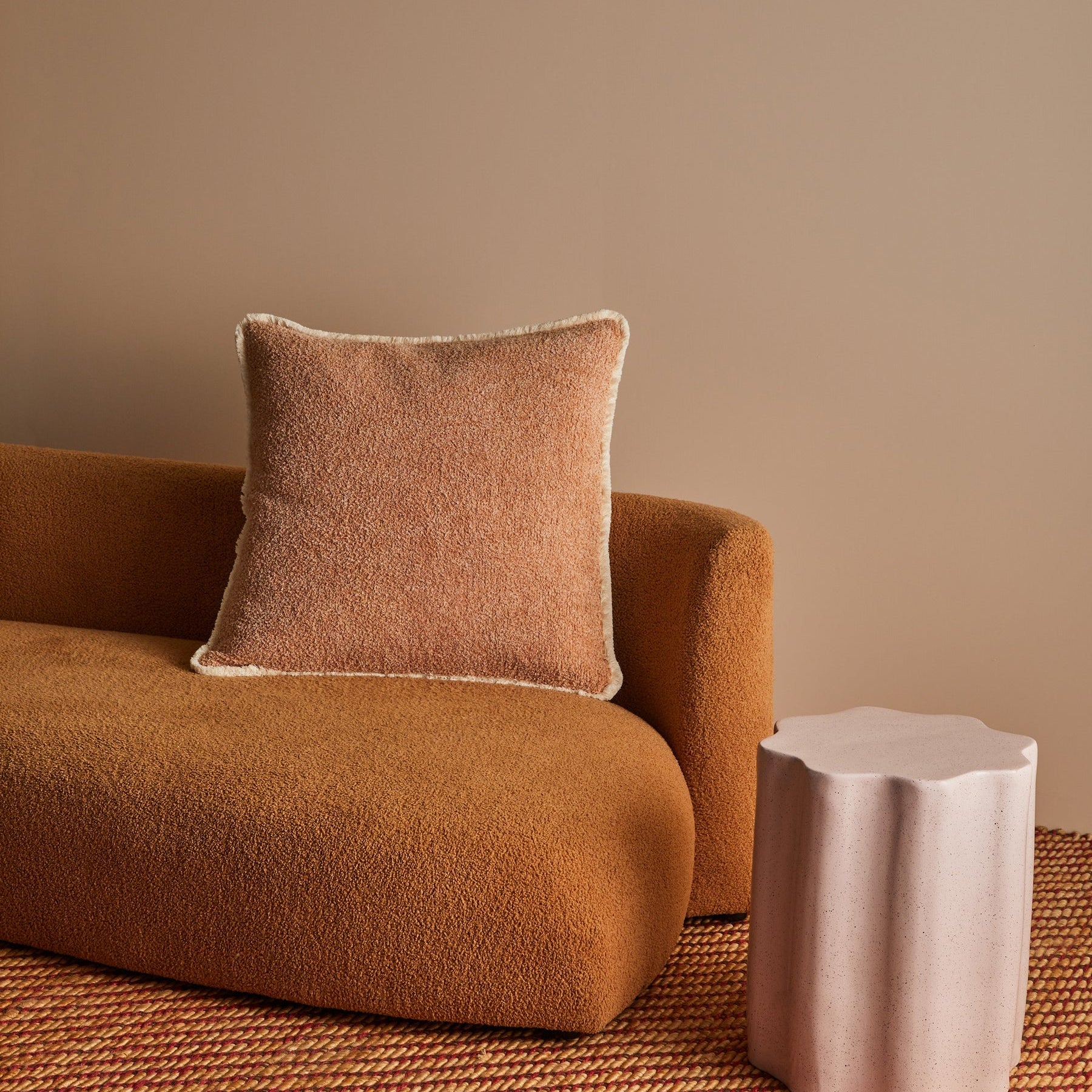 BONNIE AND NEIL GRAIN CUSHION: BUFF/60CM