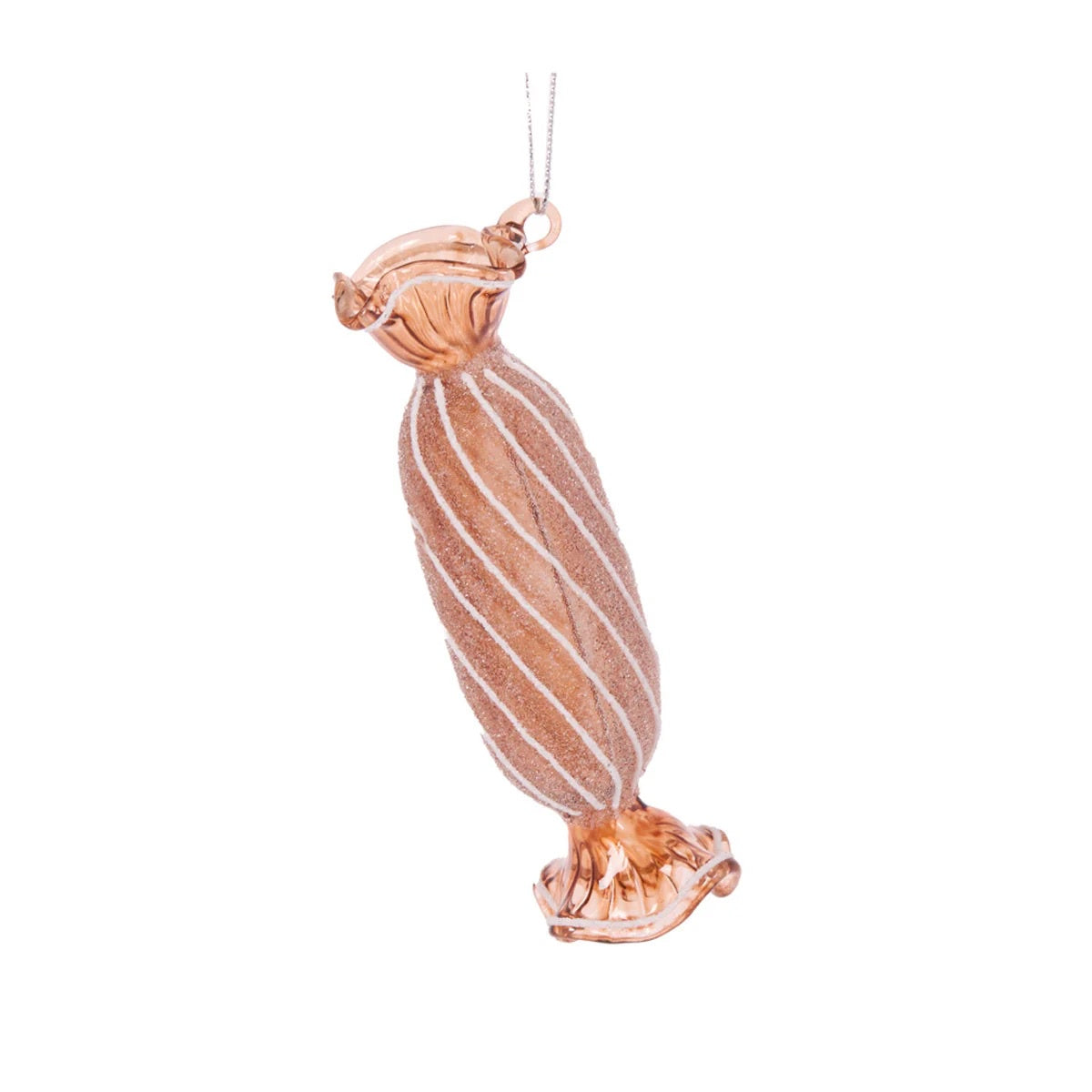 FROSTED GINGERBREAD SWIRL LOLLY ORNAMENT