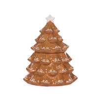 CERAMIC GINGERBREAD TREE COOKIE JAR