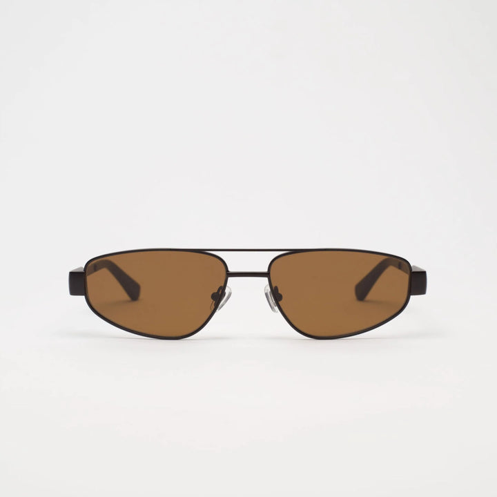 EDERA ANAIS SUNGLASSES: TITANIUM MATTE BLACK TOFFEE