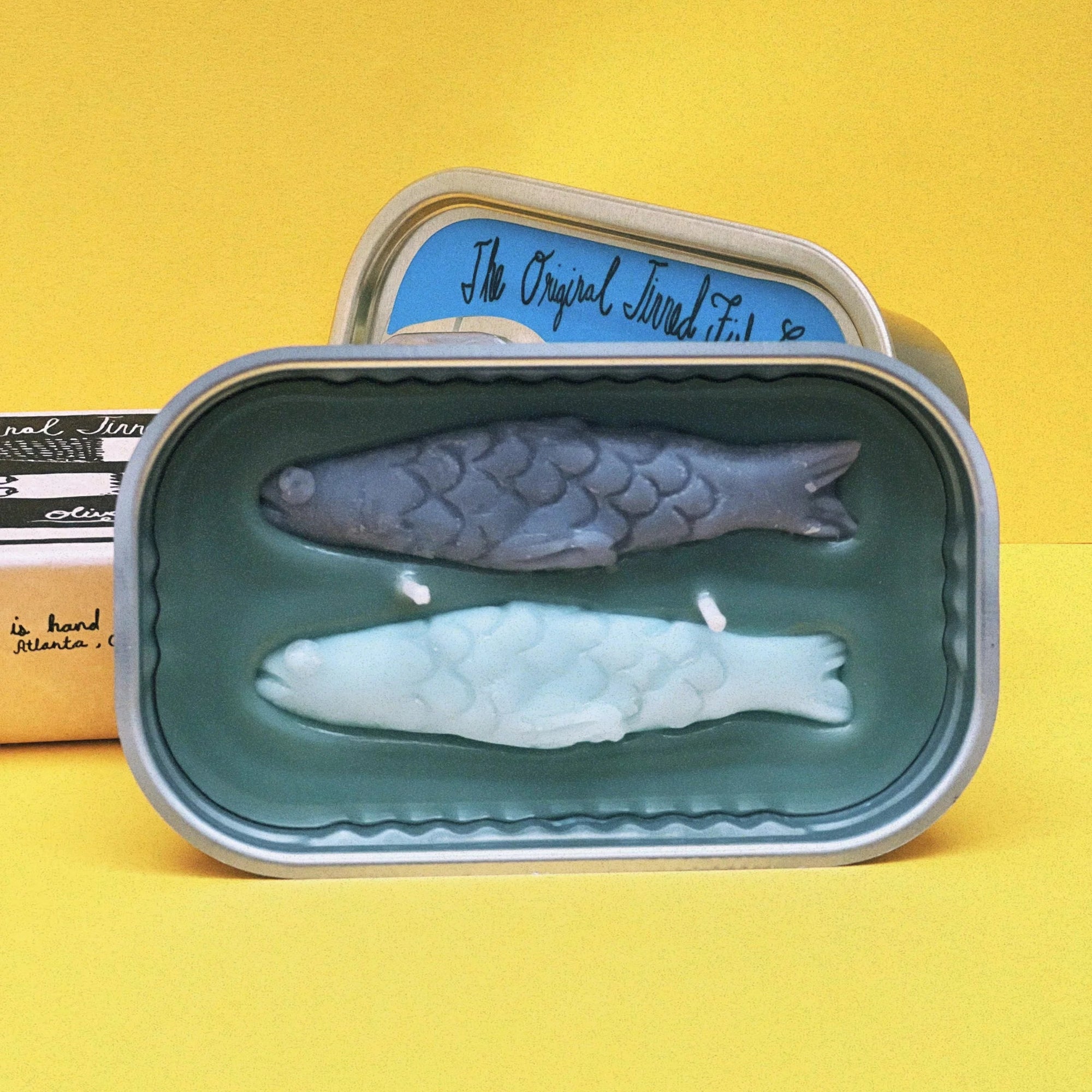 TINNED FISH CANDLE: OLIVE OIL AND SEA SALT