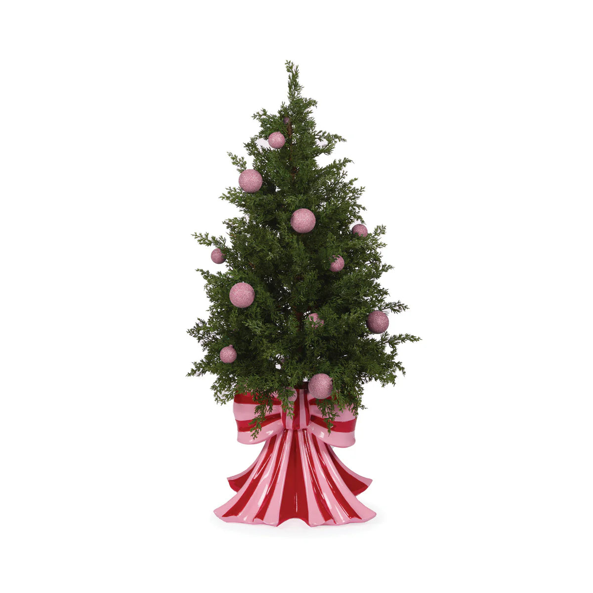114.5CM RED AND PINK BOW CHRISTMAS TREE