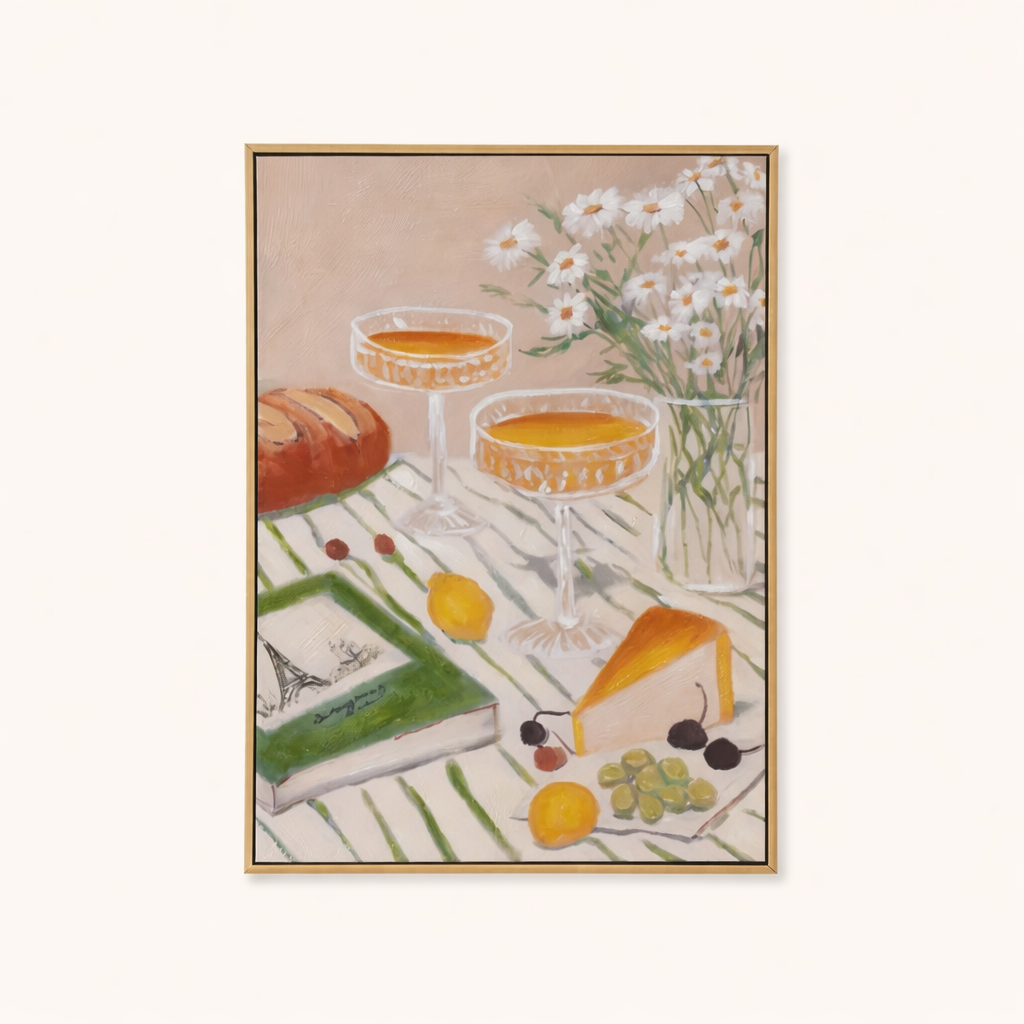 COTE D'AZUR NATURAL FRAME OIL PAINTING