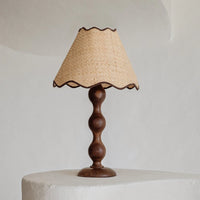 PAOLA & JOY EVIE TABLE LAMP: WALNUT