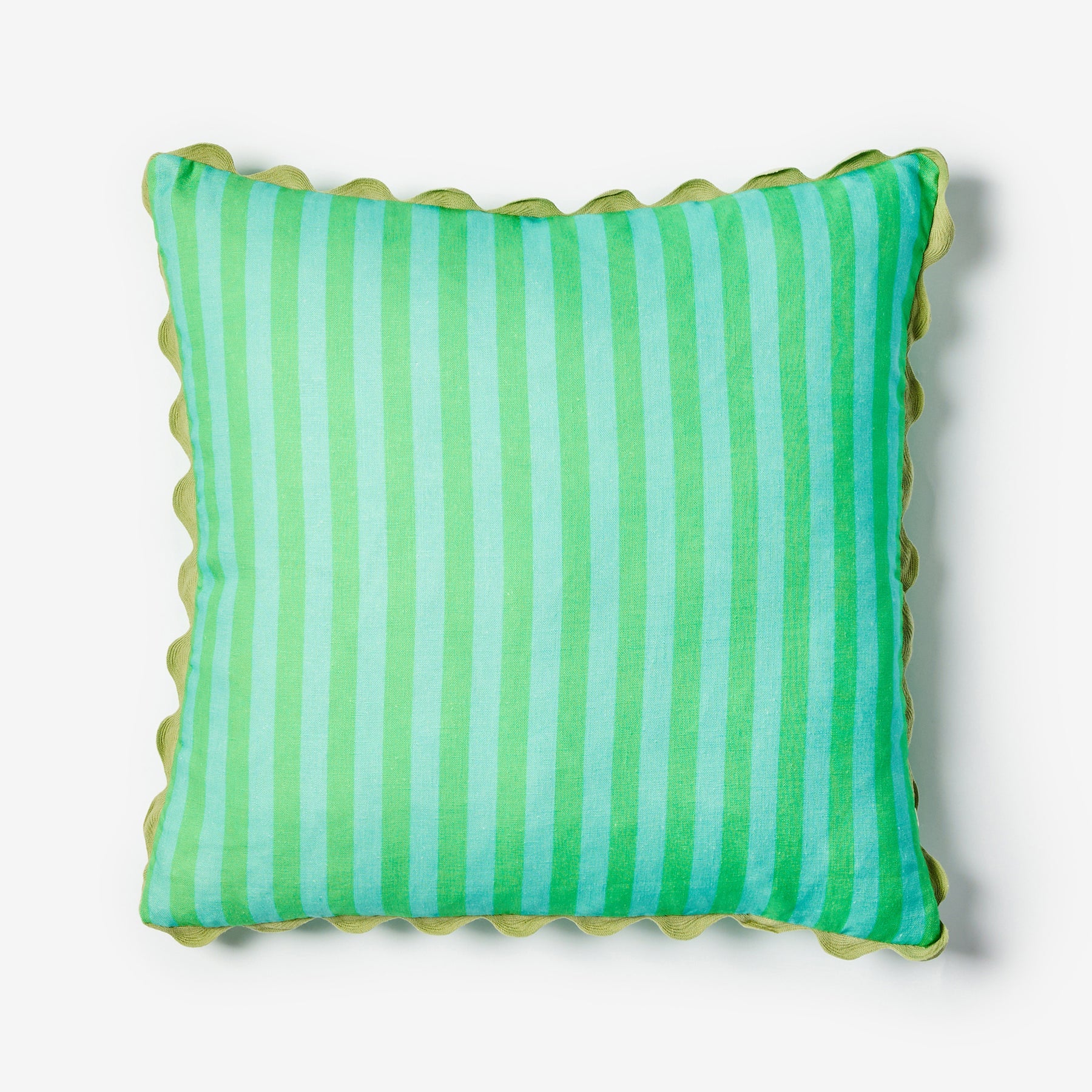 BONNIE AND NEIL THIN STRIPE CUSHION: JADE/ 60CM