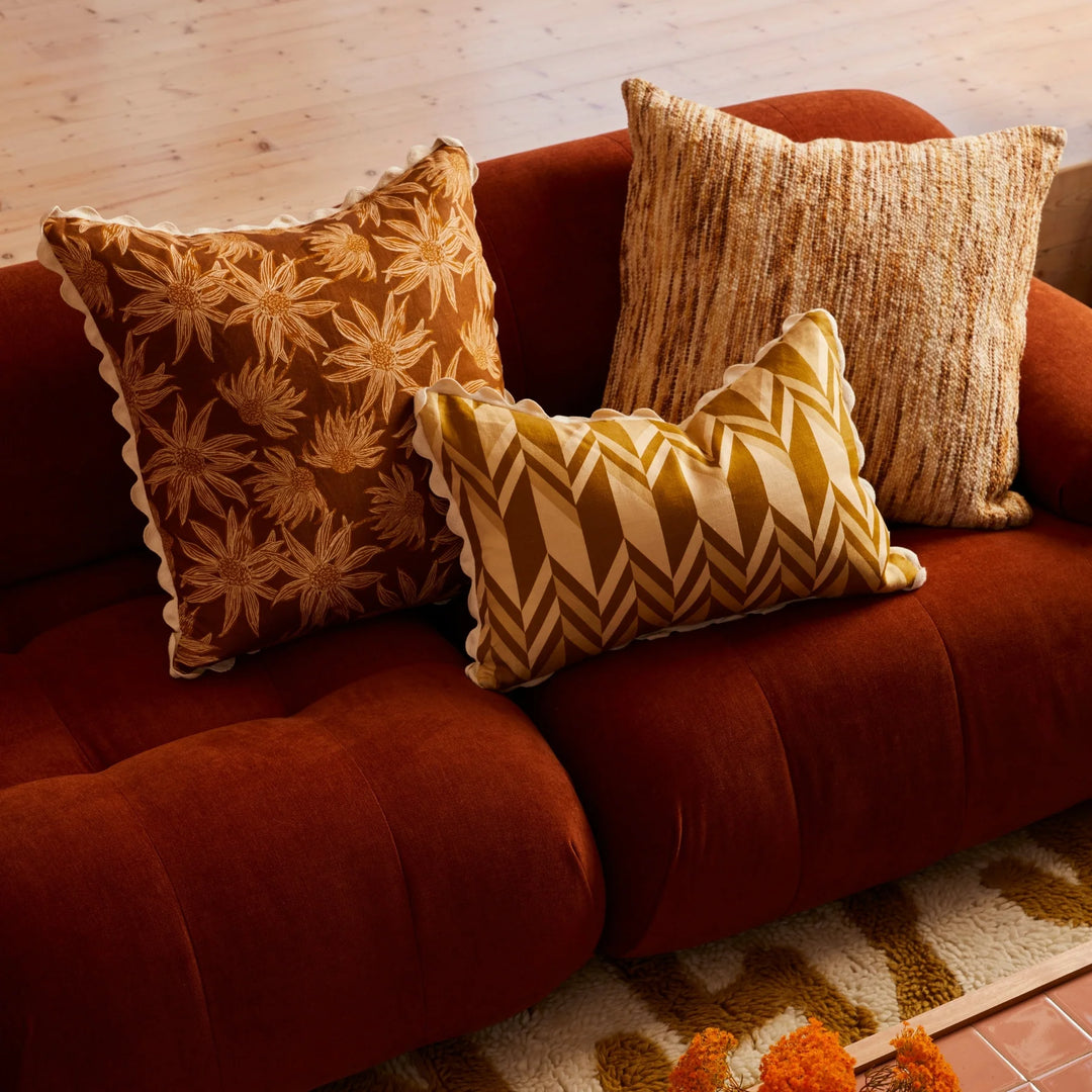 BONNIE AND NEIL WOOL MARLE CUSHION: CREAM/ 60CM