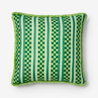 BONNIE AND NEIL MARCO TILE CUSHION: GREEN/60CM