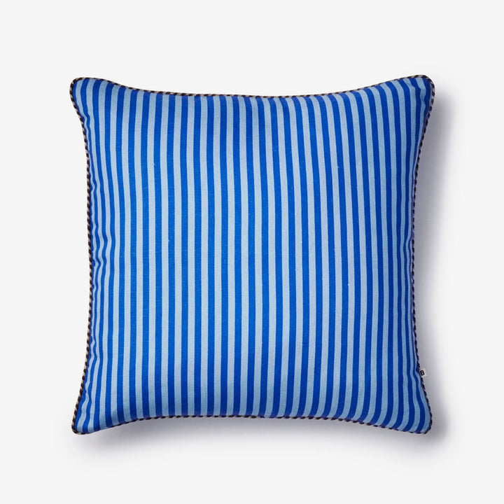 BONNIE AND NEIL PINSTRIPE CUSHION: BLUE/60CM