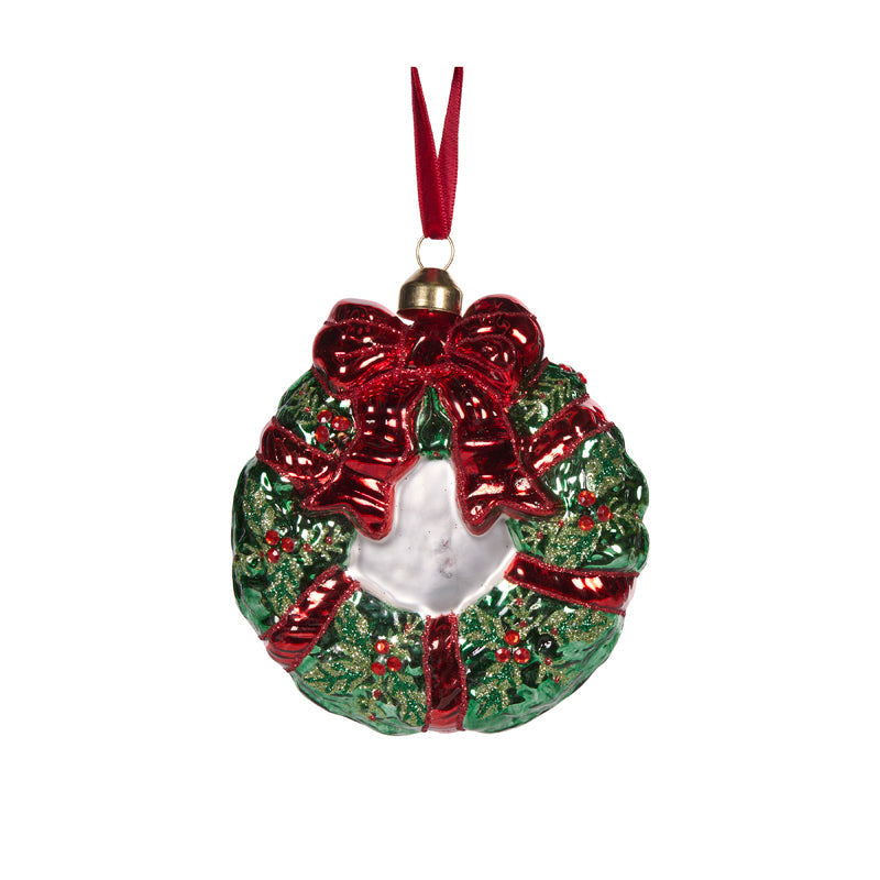 RIBBONED WREATH ORNAMENT 1