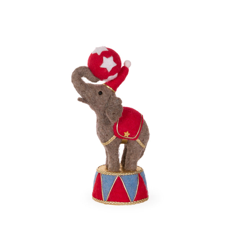 27CM CIRCUS ELEPHANT ON DRUM 1