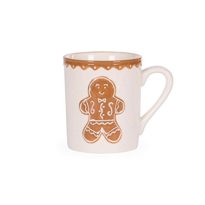 WHITE GINGERBREAD MAN MUG