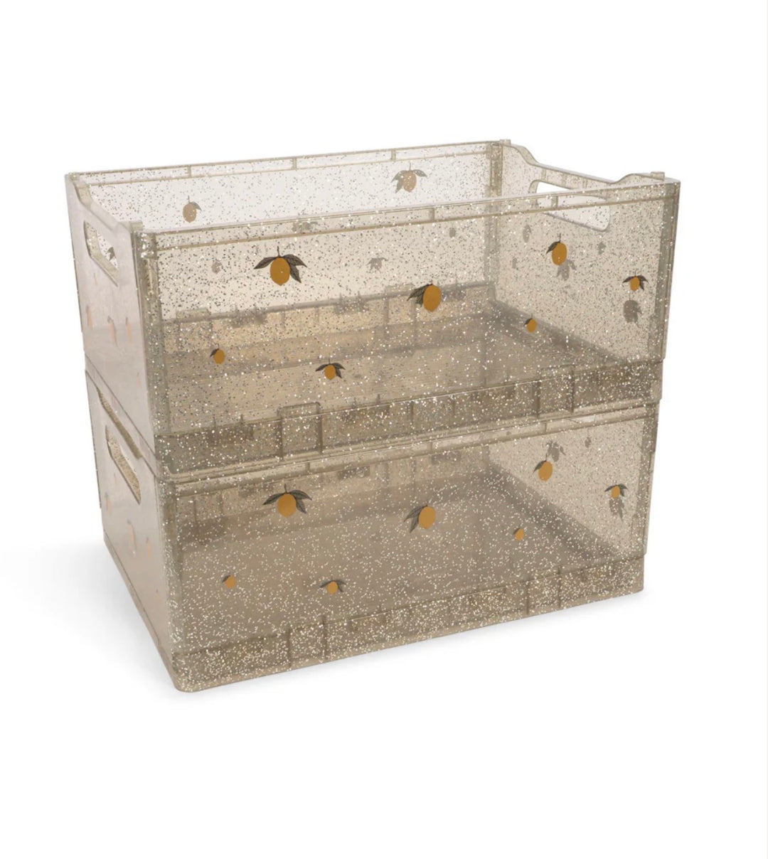 KONGES SLOJD GLITTER STORAGE BOX 2PC: SPARKLING BLUE