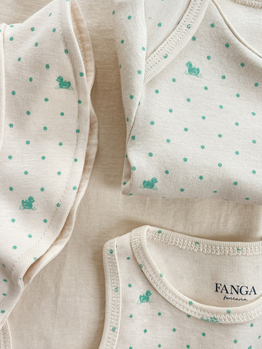 Fio Bodysuit 2pc Lago Verde Buttercream - flat lay