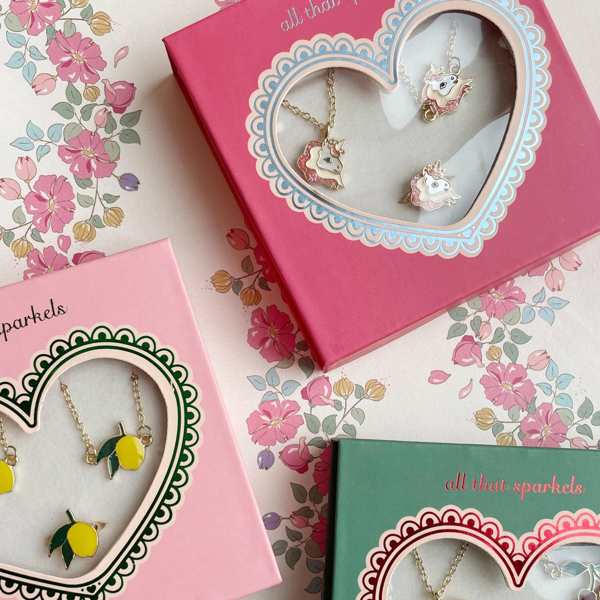 KONGES SLOJD UNICORN JEWELLERY SET: GOLD