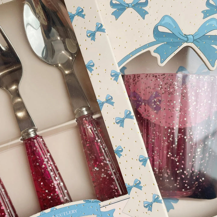 KONGES SLOJD GLITTER CUTLERY SET 3PC: SPARKLING SANGRIA