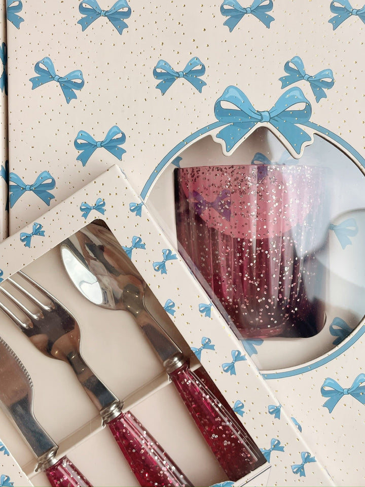 Konges Sløjd Glitter Cutlery Sparkling Sangria flat lay