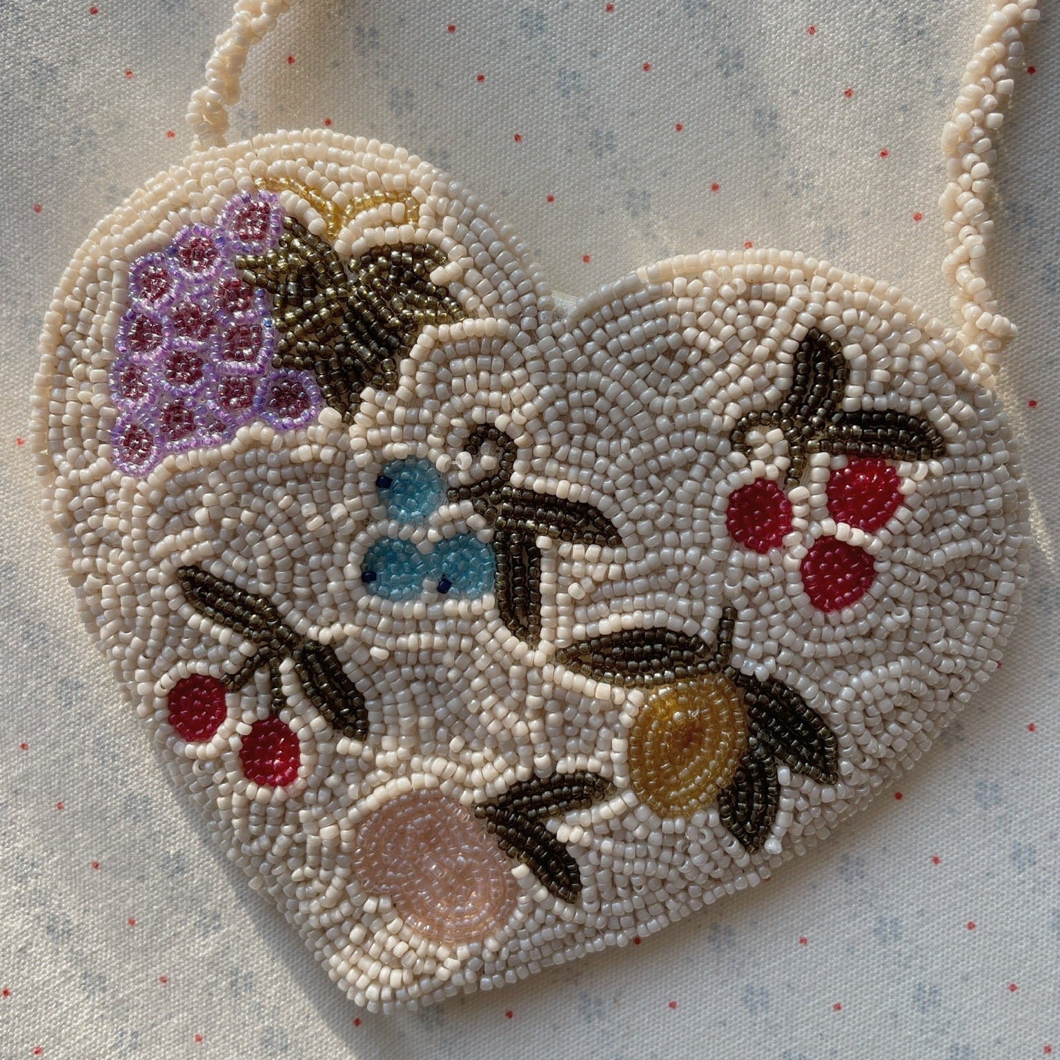 KONGES SLOJD BEADED HEART BAG: VITAMINS
