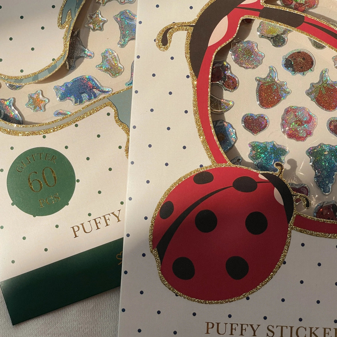 KONGES SLOJD PUFFY STICKERS: LADYBUG