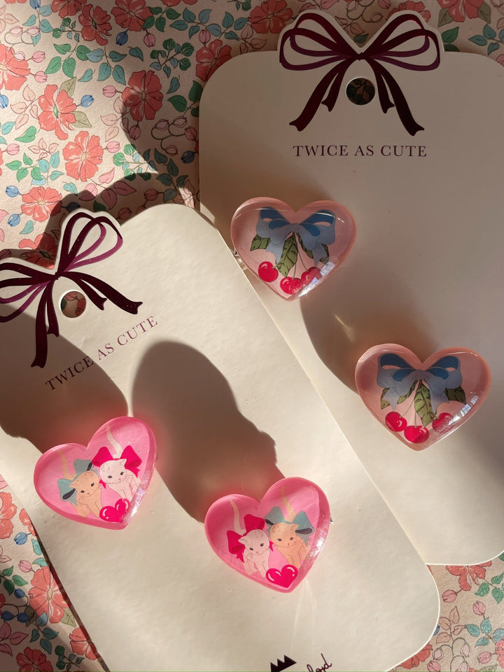 Konges Sløjd Vilma Hair Clip 2pc: Amarena flat lay