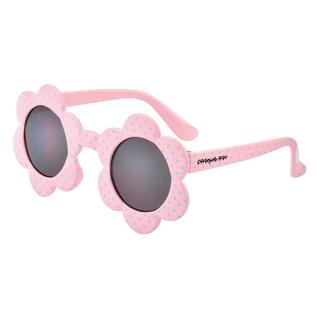 FRANKIE RAY TODDLER SUNGLASSES: DAISY / PINK WITH AQUA HEARTS