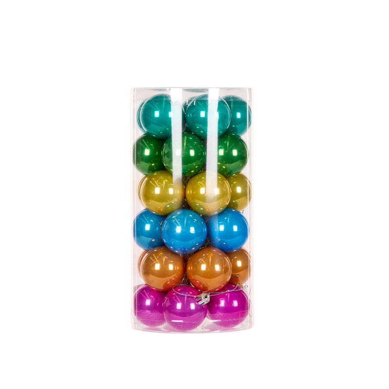 SET/30 5CM CANDY JOY PEARL BAUBLES