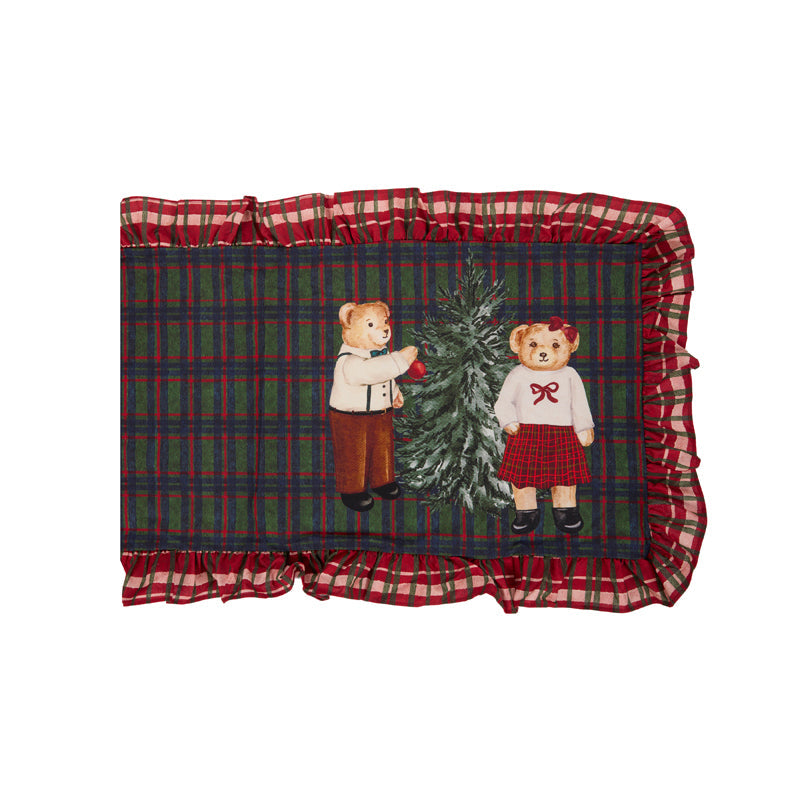 TARTAN TEDDY TABLE RUNNER 1
